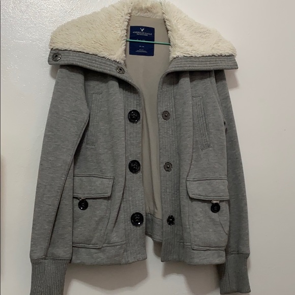 American eagle AEO outerwear coat (gray / medium) - Picture 6 of 6